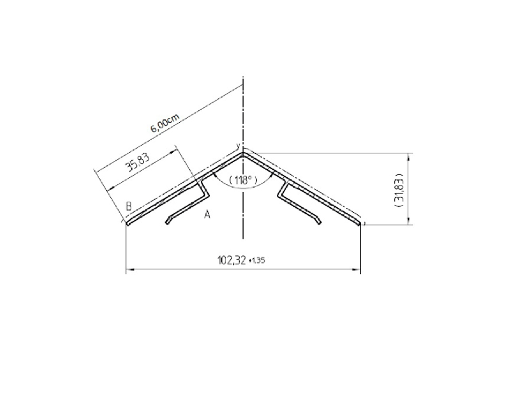 Møne Aluminium Til 6mm Polykarbonat