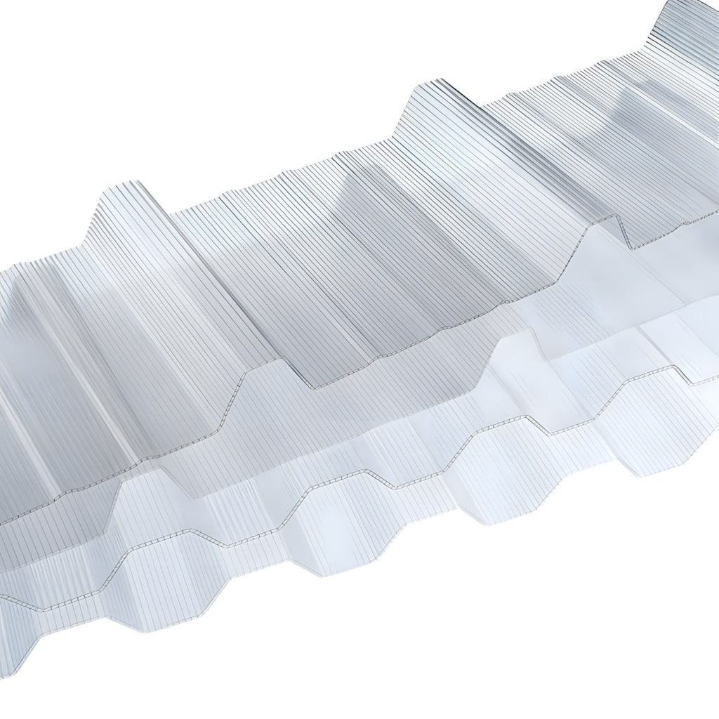 Different profile corrugated multiwall polycarbonate sheets