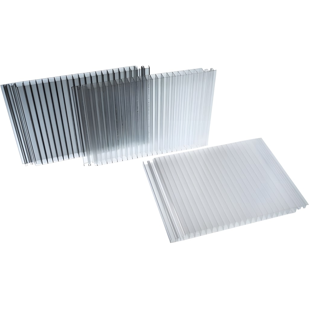 Modular snap‑fit multiwall polycarbonate panels