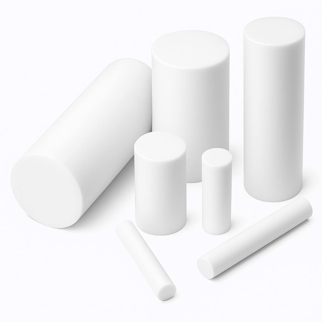 White different thickness PET rods