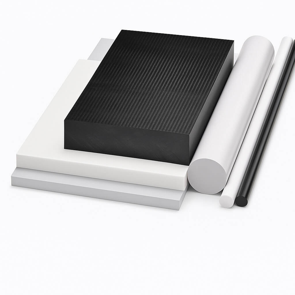 White and black PET sheets and rods