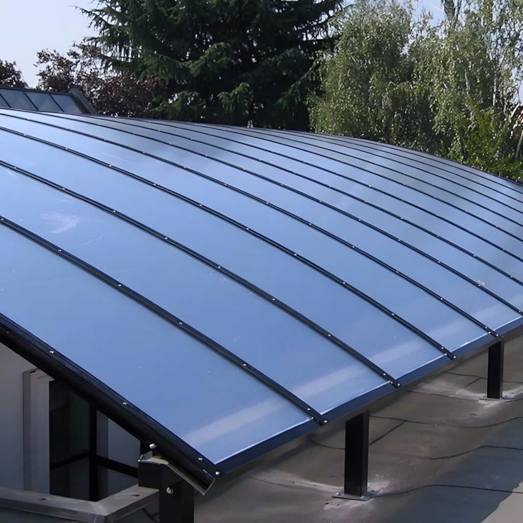 Solid polycarbonate terrace