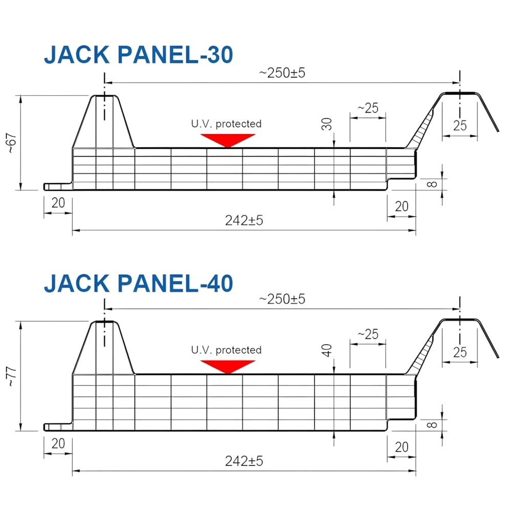 Scheme of trapezoidal snap‑fit multiwall polycarbonate system