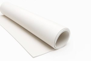 Roll of white food grade rubber