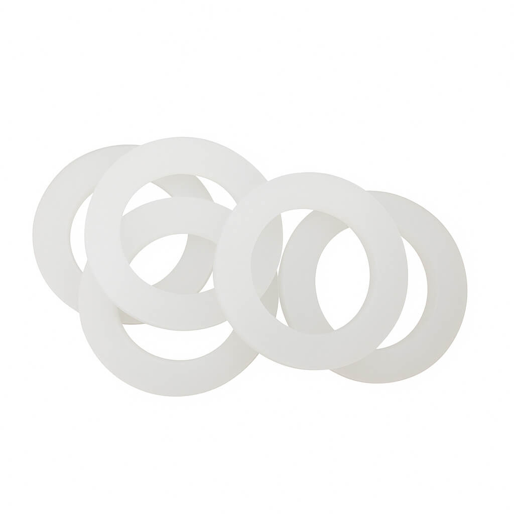White silicone rubber gaskets